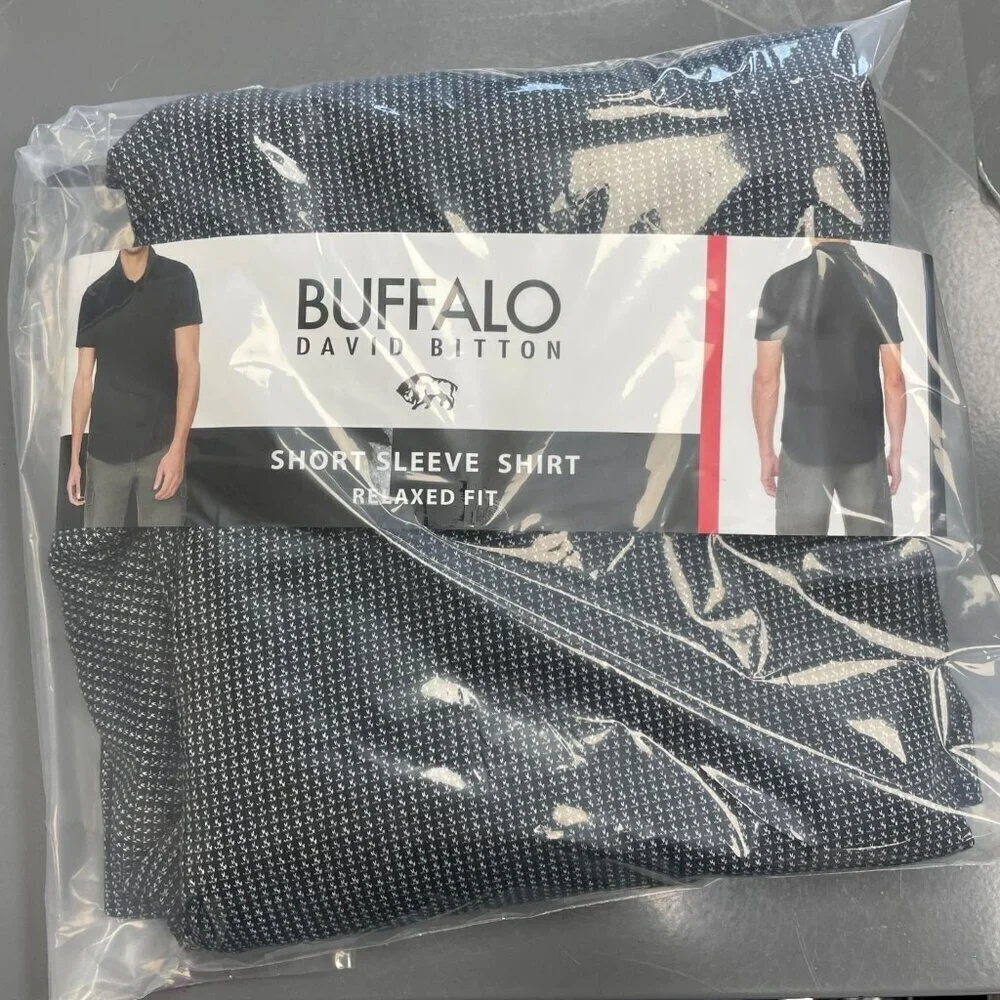 NEW Buffalo David Bitton Men's M Short Sleeve Button-Up Shirt  Printed